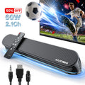 Small Sound Bar for TV, 2.1Ch 60+W Compact Soundbar with Built-In Subwoofer, Bluetooth 5.4, 5 EQ Modes, HDMI Arc/Optical/Aux/Usb, 16.5 Inch